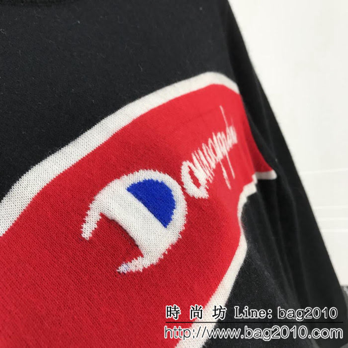 ChamPion冠軍 18ss秋冬新款貂絨羊毛衫 冠軍英文字母圖案 100%羊毛面料 高版本 ydi2338